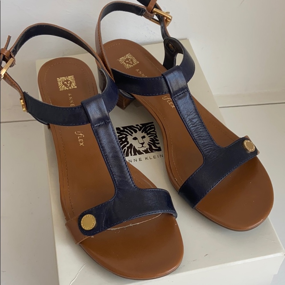 Anne Klein Navy Sandals